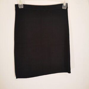 Schwiing Ladies Size Medium Black Knit Straight Skirt w/ Elastic Waist